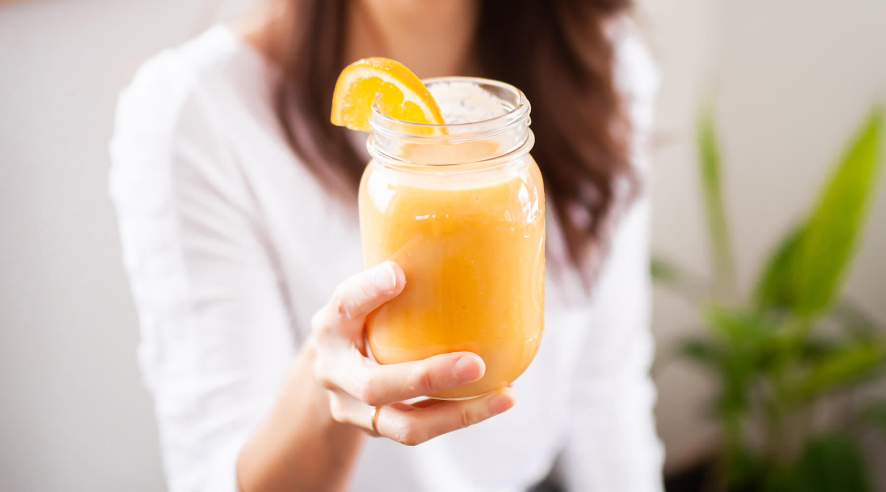 Carrot Orange Smoothie Recipe: A Vibrant Blend of Carrots, Zesty Oranges, Creamy Banana, Almond Milk, and a Touch of Turmeric