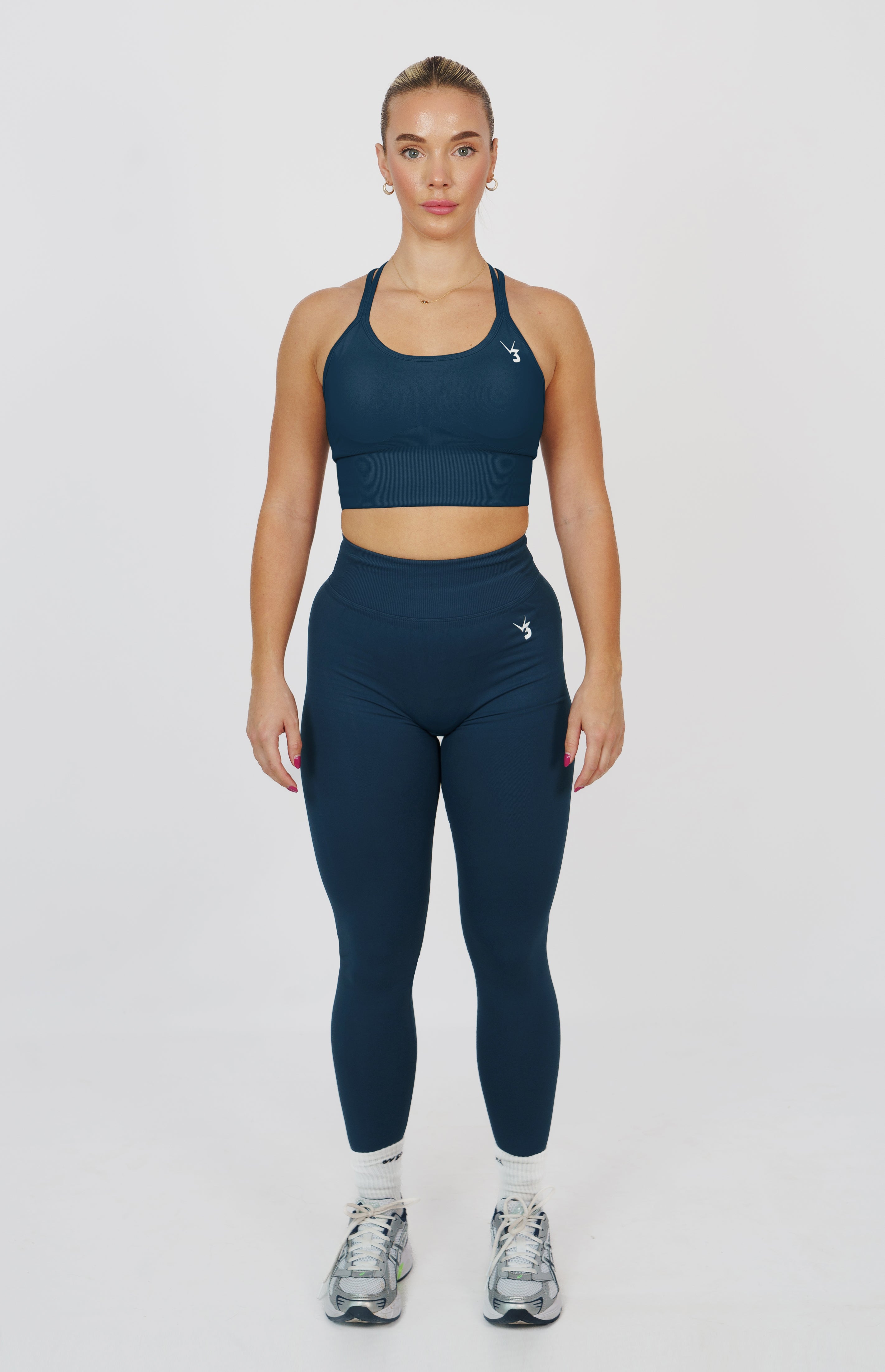 Form Seamless Strappy Sports Bra - Deep Turquoise