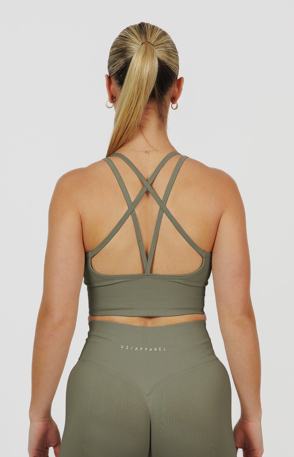 Form Seamless Strappy Sports Bra - Olive Green