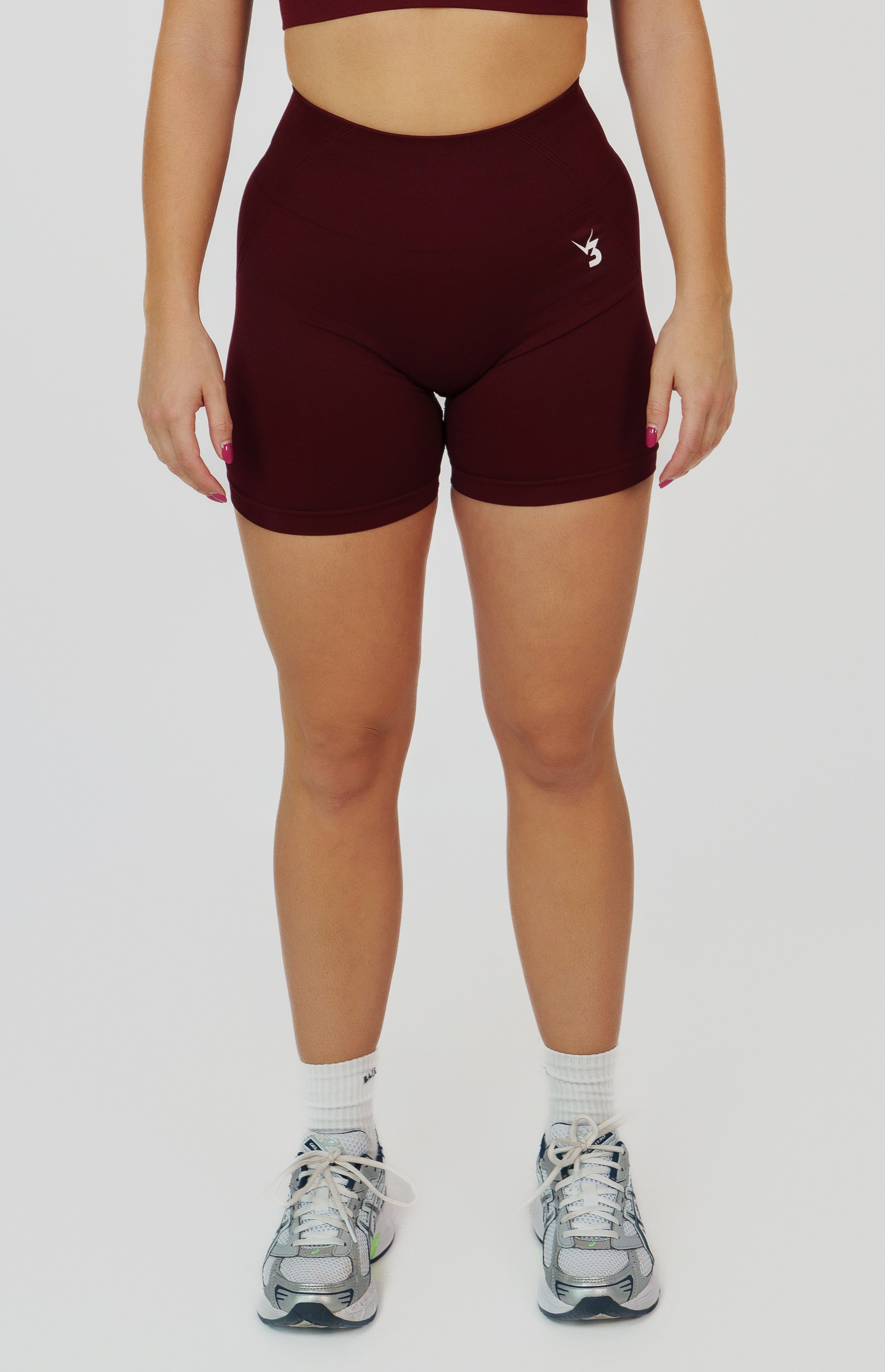 Tempo Seamless Scrunch Shorts - Pomegranate Red